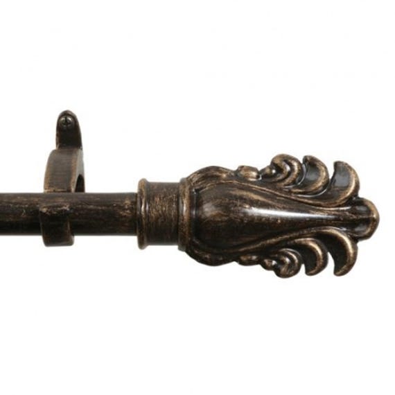 Vintage-Style Feather Tapestry Rod: Elegant Black Metal Quilt Hanger for Wall Decor