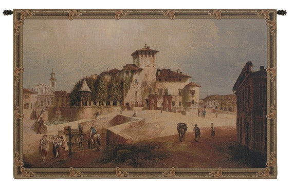 Castle of Parma Tapestry: Italian Woven Wall Decor Art (24x42 inch)