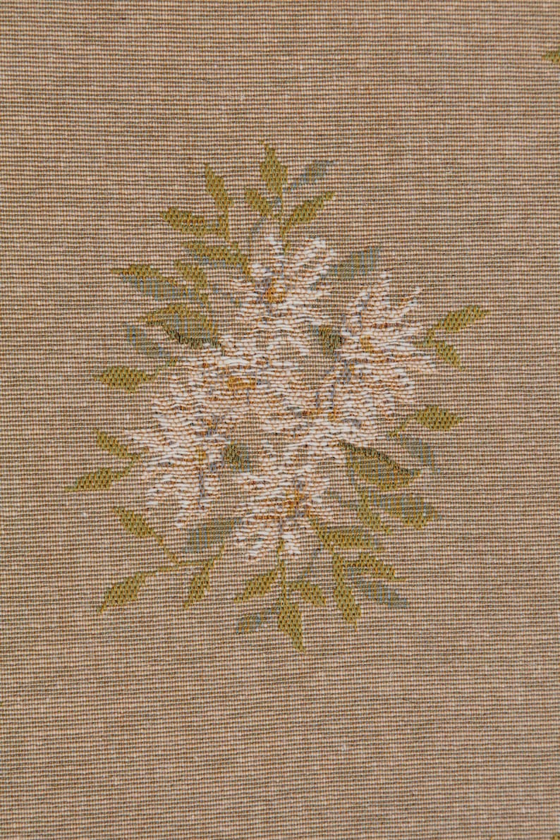 Aubusson Floral Table Runner: French Jacquard Woven Wool (71x14 inch image 5