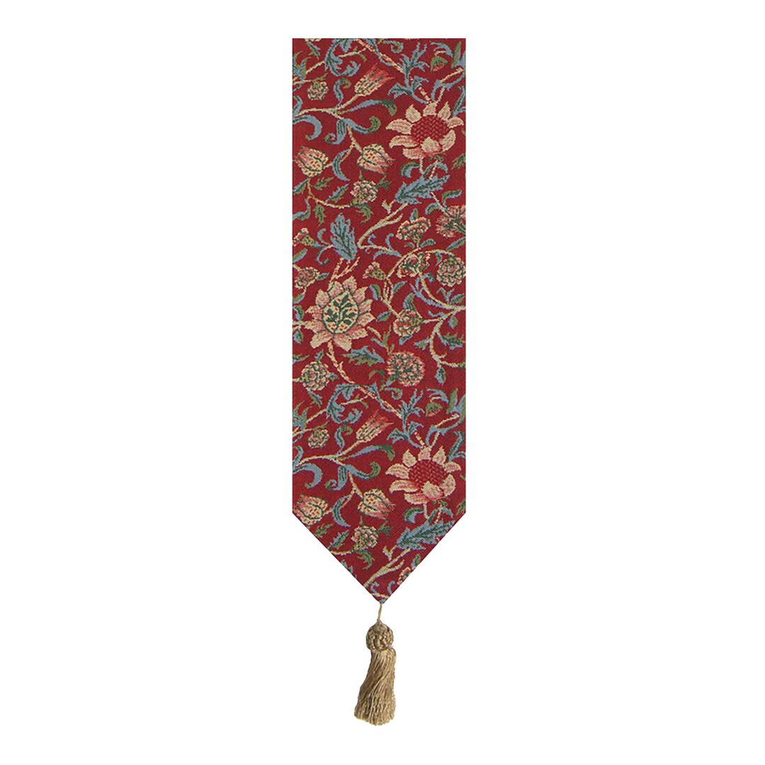 Tapis De Bell Pull Belge Tissé William Morris - Motif Floral à Oiseaux, Neuf, Fait Main
