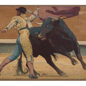 Wall Tapestry Bullfighter Torero Wall Art, Italian Bedroom Wall Decor, European Jacquard Woven Wall Hanging Tapestry Gift For Him/Her