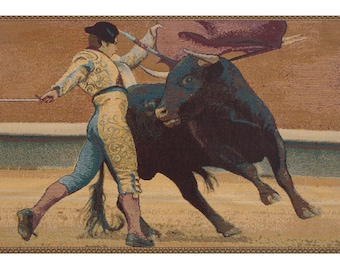 Wall Tapestry Bullfighter Torero Wall Art, Italian Bedroom Wall Decor, European Jacquard Woven Wall Hanging Tapestry Gift For Him/Her