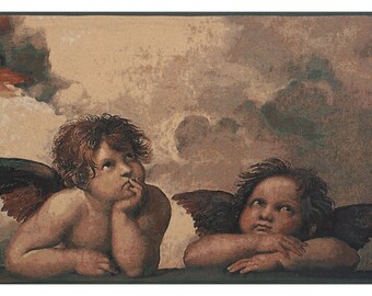 Angels by Raffael European Wall Tapestry - Modern Wall Decor Hanging - Home décor Tapestry Wall Art Decor - Jacquard Woven Hanging Tapestry