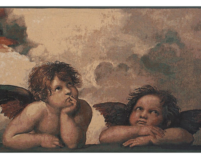 Raffael's Angels European Jacquard Woven Tapestry - Modern Religious Wall Art Home Decor Hanging