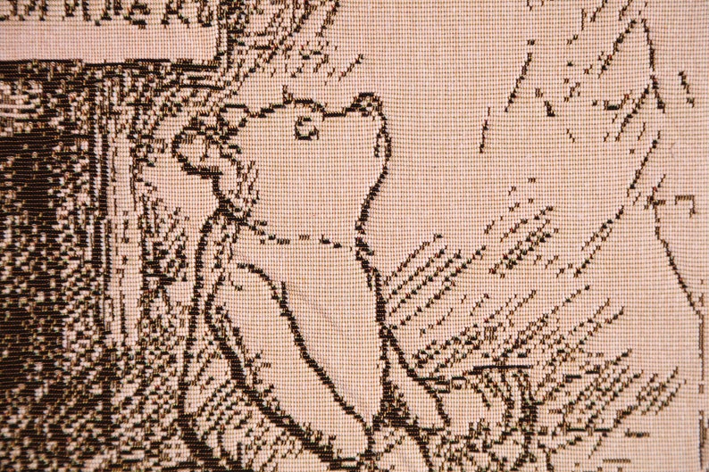 Winnie-the-Pooh Tapestry Cushion Cover: Jacquard Woven Throw Pillow (19x19 inch) image 4