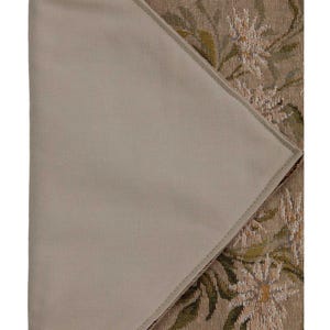 Aubusson Floral Table Runner: French Jacquard Woven Wool (71x14 inch image 7