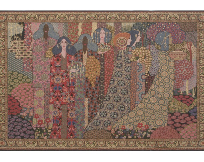 Aladdin European Jacquard Wall Tapestry - Antique Belgian Woven Fine Art Hanging for Home Decor