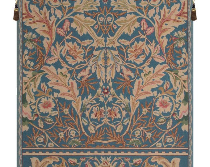 William Morris Acanthus Tapestry Wall Hanging Belgian Woven Floral Botanical Vintage Decor Art