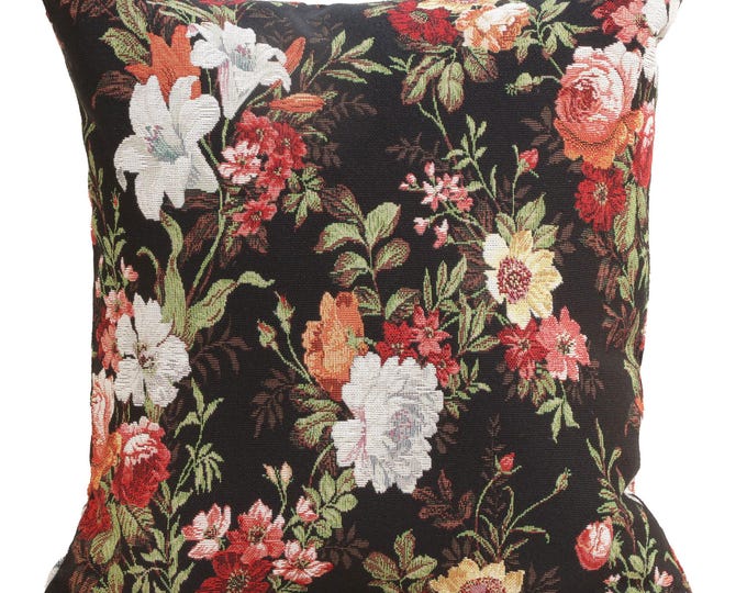 Flower Blossom Tapestry Cushion Cover