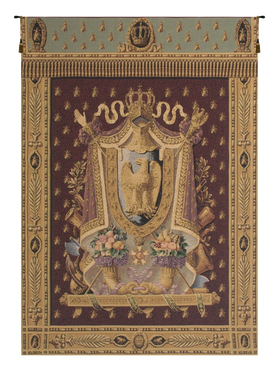 Napoleon Coat of Arms Tapestry: Woven Jacquard Wall Art (44x32 inch)