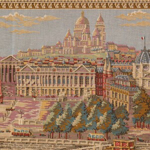 Paris Wandteppich: Panorama Frankreichs, Jacquardgewebe (48,5 x 158 cm) Bild 2