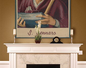 Tenture Murale Italienne Saint Gennaro – Tapisserie Religieuse 60x43 Cm – Neuve