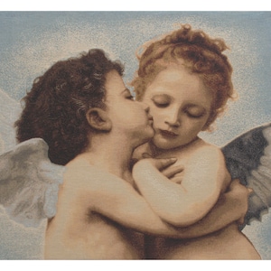 Angel Babies Belgian Woven Wall Tapestry: William Bouguereau Art