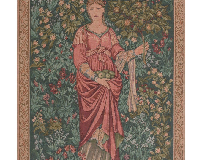 Pomona European Floral Wall Tapestry - William Morris Jacquard Millefleurs Woven Hanging Art Decor