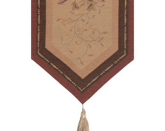 Floral Jacquard Woven Table Runner: Orleans Rose Arabesque Decor