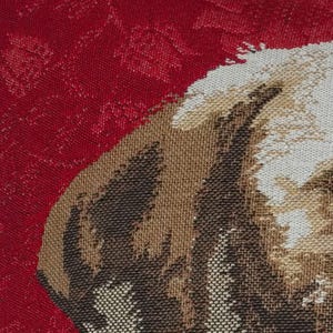 Yellow Labrador Tapestry Cushion Cover: Belgian Jacquard Woven Pillow (16x16 inch) image 7