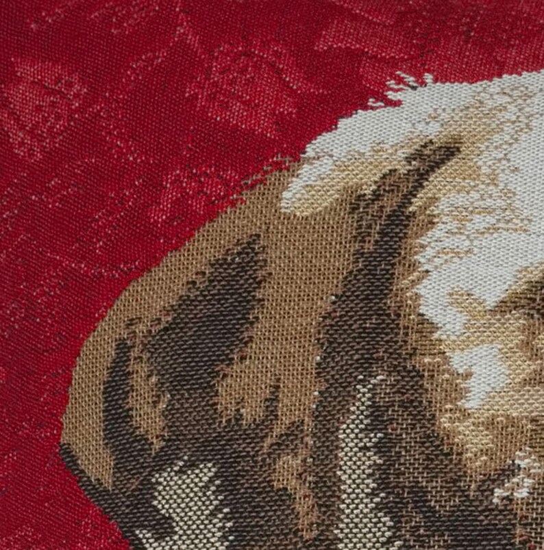 Yellow Labrador Tapestry Cushion Cover: Belgian Jacquard Woven Pillow (16x16 inch) image 7