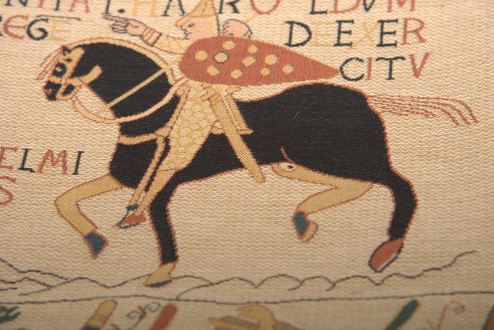 Bayeux Horse I Decorative Tapestry Cushion Cover Jacquard Etsy