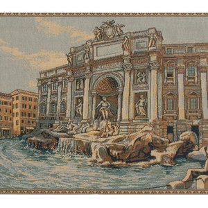 Fontana di Trevi Tapestry: Italian Jacquard Woven Wall Art (12x19 inch)