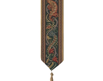 Medieval Boar Hunt Tapestry Bell Pull - Jacquard Woven Wall Hanging