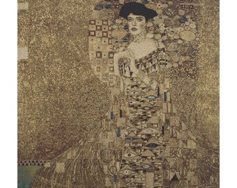 Portrait of Adele Bloch Bauer by Klimt European Wall Tapestry - Gustav Klimt Decorative Wall Hanging - Woven Belgian Wall Tapestry
