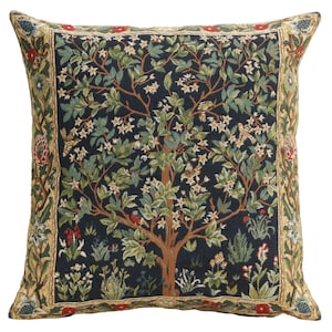 Federa per cuscino "Albero della vita" di William Morris: arazzo belga in tessuto jacquard