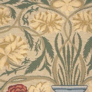 William Morris rose tapestry pillow cover with floral vase design vintage jacquard woven cushion for sofa home decor
