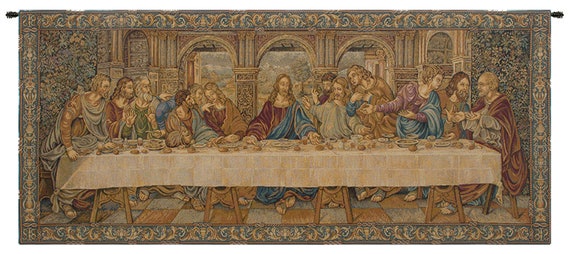 Last Supper Religious Tapestry: Jesus Wall Hanging for Living Room, Dining Area, Church Decor