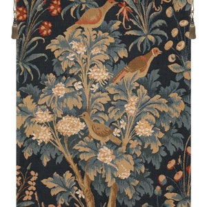 Oferenda do Coração Tapeçaria Medieval 26x19 polegadas Museu do Louvre La Danse Tapeçaria Histórica | Jacquard tecido na França