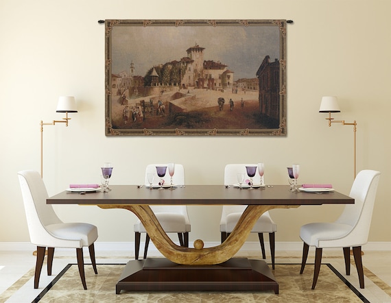 Castle of Parma Tapestry: Italian Woven Wall Decor Art (24x42 inch)