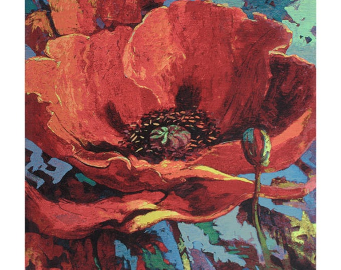 Simon Bull 'Awakening' Floral Tapestry: Belgian Woven Wall Hanging (66x36 inch)