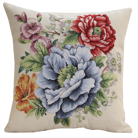 Florida Tapestry Cushion Cover 18x18 inch –  Decorative Pillow Cover – Jacquard Woven Throw Pillows Case for Living Room