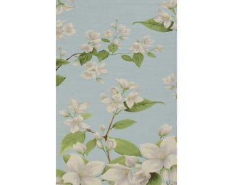 Jasmine Floral Table Runner Blue Botanical Dining Table Decor Wedding Farmhouse  70x19