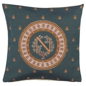 Blaue Napoleon Französische Gobelin Kissenbezüge - Gewebter Gobelin Kissenbezug - 18 x 18 Zoll Royal Design Kissenbezug für Couch