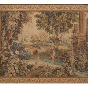 Verdure Aux Oiseaux II European Wall Tapestry