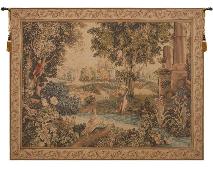 Verdure Aux Oiseaux II European Wall Tapestry