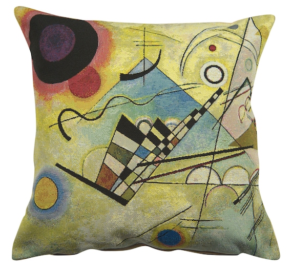 Kandinsky Composition VIII Tapestry Cushion Cover - Belgian Woven Pillow (18x18)
