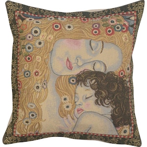 Gustav Klimt Gobelin-Kissenbezug: Frauenalter, Mutter und Kind (45 x 45 cm)
