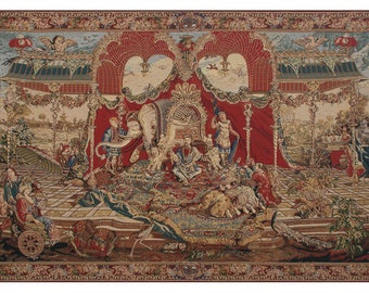 Audience of the Prince European Wall Tapestry Hangings – Medieval Wall Hanging – Decorative Woven Wall Art for Home Decor