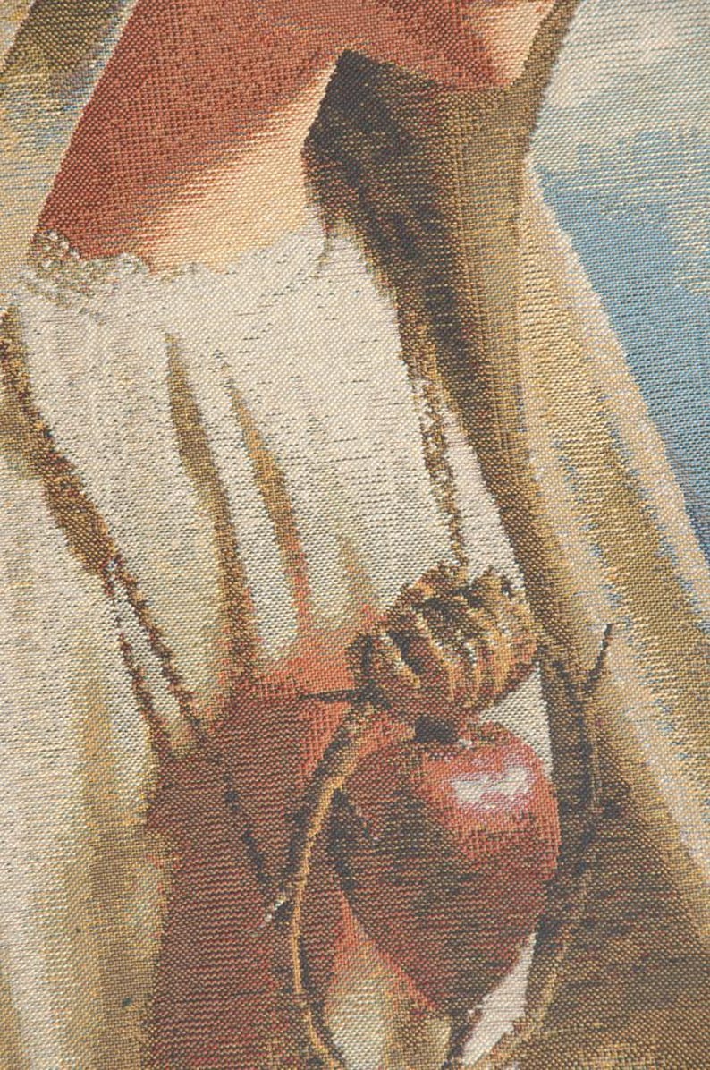 Our Lady of Fatima Belgian woven religious tapestry wall hanging featuring sacred Marian portrait and devotional design