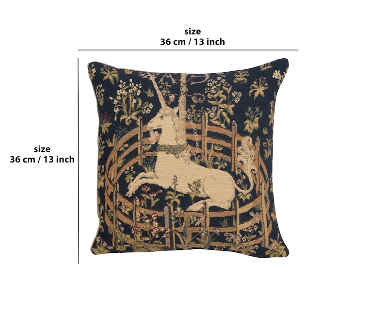 BelgianWallTapestry Captive Unicorn Throw Pillow Cover - Thumbnail 3