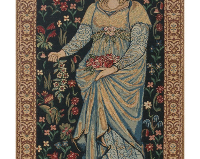 William Morris 'Flora' Tapestry: Woven Floral Wall Hanging