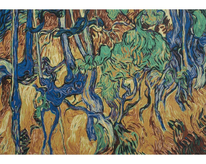 Van Gogh Tree Roots Tapestry: Jacquard Woven Wall Art