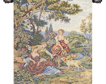 Pastorella European Wall Tapestry - Decorative Classical Wall Hanging - Woven Italian Wall Tapestry - Jacquard Unique Wall Decor Art