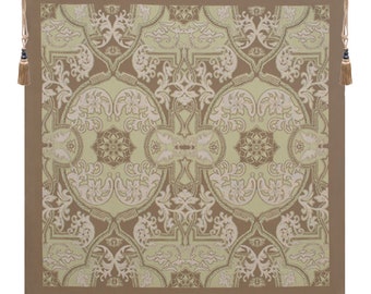 Belgian Medallion Square European Wall Tapestry - Jacquard Wall Decor Art - Woven Belgian Wall Tapestry - Unique Decorative Wall Hanging