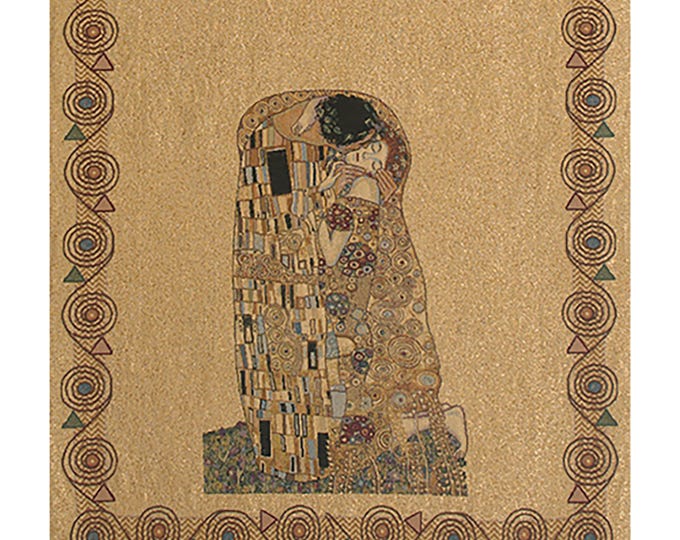 Gustav Klimt 'The Kiss' Tapestry Table Runner: Fine Art Woven Decor