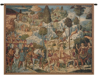 Chapel of the Magi Florence European Wall Tapestry - Religious Wall Art -Woven Italian Wall Tapestry - Landscape Decorative Wall Hanging