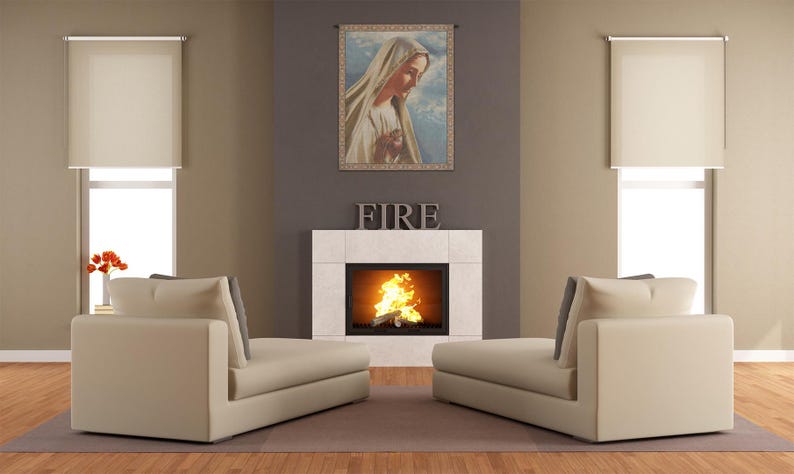 Fatima European Wall Tapestry - Gobelin Decorative Wall Decor Hanging - Jacquard Woven Fine Art Tapestry - Home Décor Wall Hanging