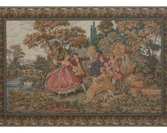 Minuetto European Wall Decorative Tapestry - Jacquard Woven Belgian Wall Décor Art - Wall Art Hanging - Italian Decor Wall Art