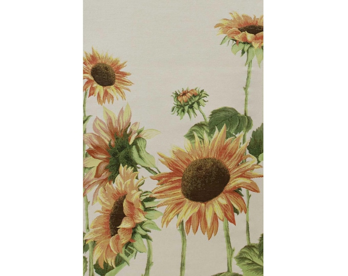 Sunflowers Table Runner Floral Dining Room Decor Kitchen Linens Yellow Botanical Print Farmhouse Style